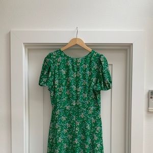 Vintage Green Floral Dress